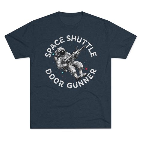 Space Shuttle Door Gunner Triblend Athletic Shirt American Marauder