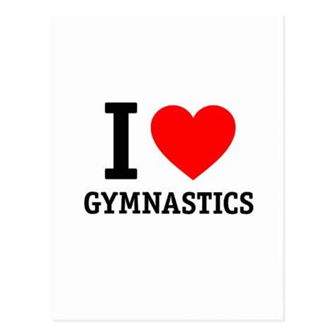 I Love Gymnastics Postcard Zazzle