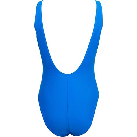 Buy Speedo Womens Logo Deep U Back Swimsuit Bluewhite