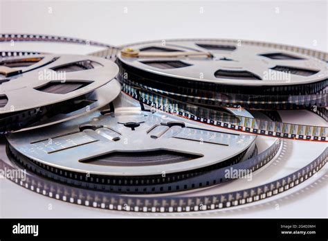 Old Film Reel Isolated On A White Background Stock Photo Alamy