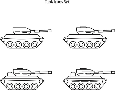 Tank Icons Isolated On White Background From Army Collection Tank Icon
