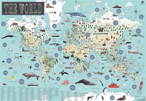 Giveaway Illustrated World Map Smart Kids