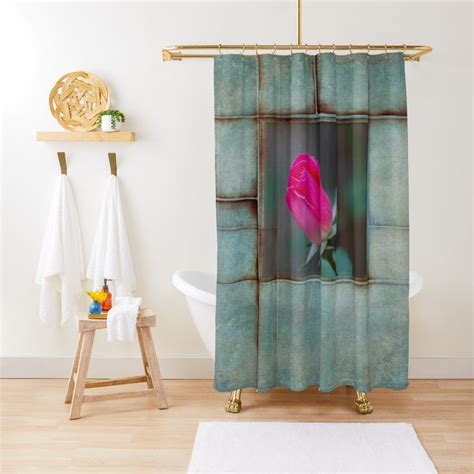 Elegant Pink Rose Shower Curtain