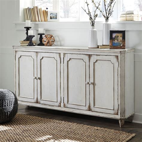 Accent Console In Antique White T505 560 Lifestyle Furniture By