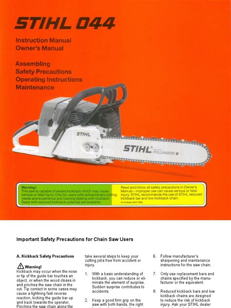 Stihl 044 Instruction Manual Nature