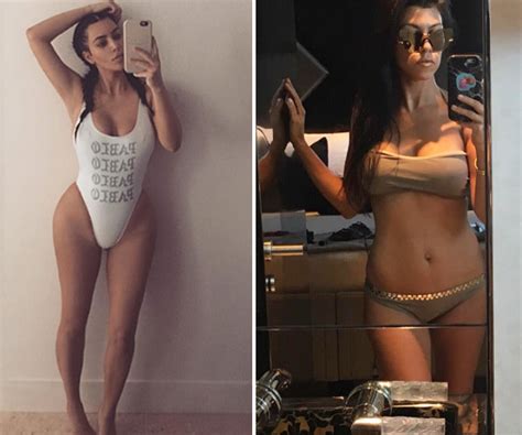 Photos Kourtney And Kim Kardashian In Bikinis — See Hot New Pics