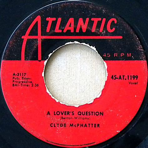 Clyde Mcphatter A Lovers Question I Cant Stand Up Alone Vinyl