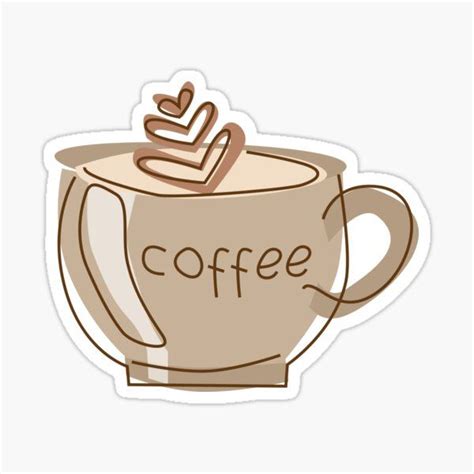 Coffee Sticker By Margarita Kolesnik In 2021 Coffee Stickers Coffee Sticker Design Aesthetic