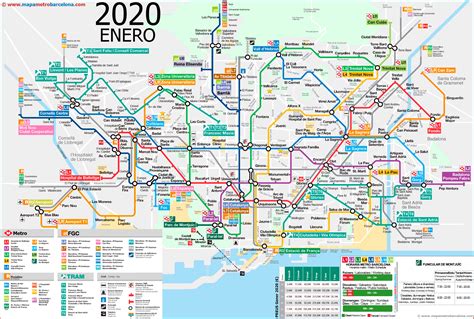 Mapa Metro Y Ferrocarriles Barcelona Mapa Lineas