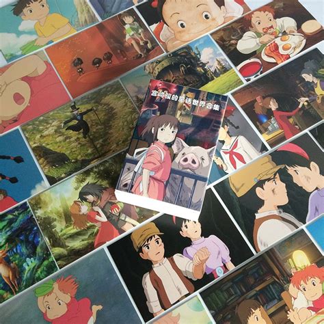 30pcs Anime Collection Postcards Studio Ghibli Series Retro Paper