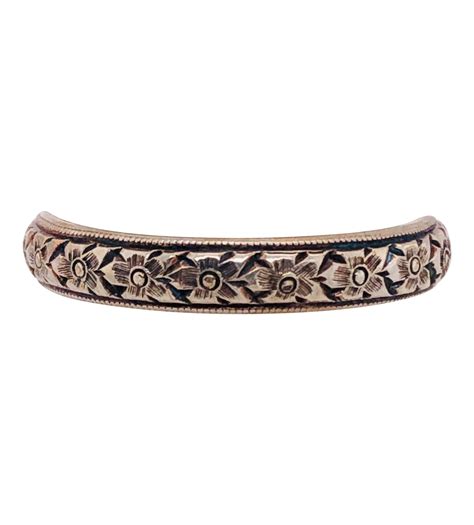 victorian 14 karat yellow and white gold cut out floral wedding band ring for sale free