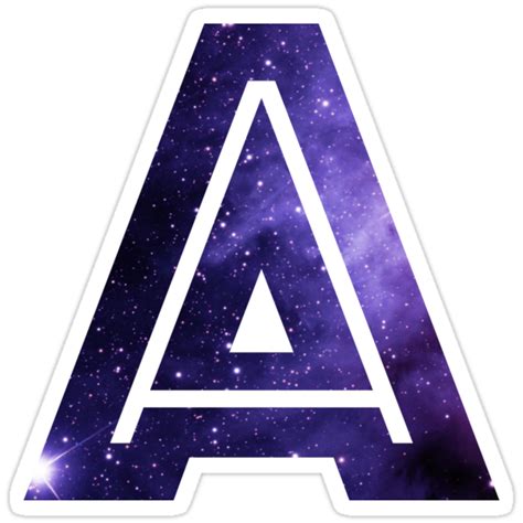 The Letter A Space Stickers By Mike Gallard Redbubble