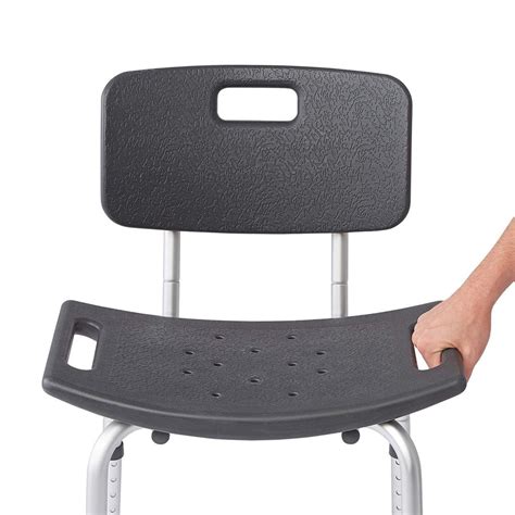 Medline Shower Chair Bath Bench With Back Antimicrobial Protection