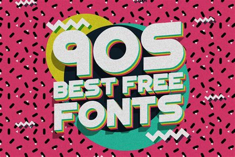 90s Best Free Fonts 90s Graphic Design Best Free Fonts Retro Typography