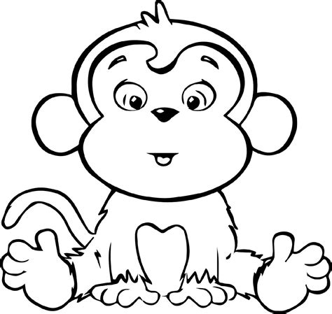Coloring Pages Monkey Monkeys Printable Kids Cool2bkids Sketch Coloring