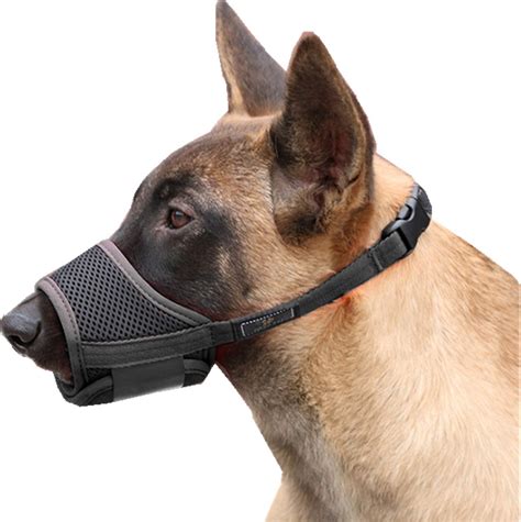 Cilkus Dog Muzzle Nylon Mesh Adjustable Breathable Soft Anti Bite