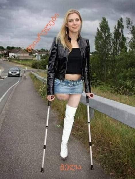 Lady Leg Cast Crutches Amputee Crutches Showtainment
