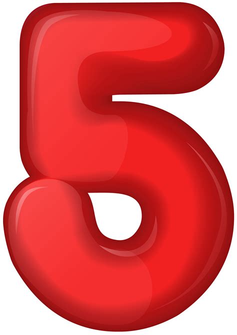 Red Number Five Transparent Png Clip Art Gallery Yopriceville High