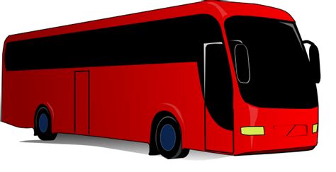 Red Bus Coach Clip Art At Clker Com Vector Clip Art Online Royalty B