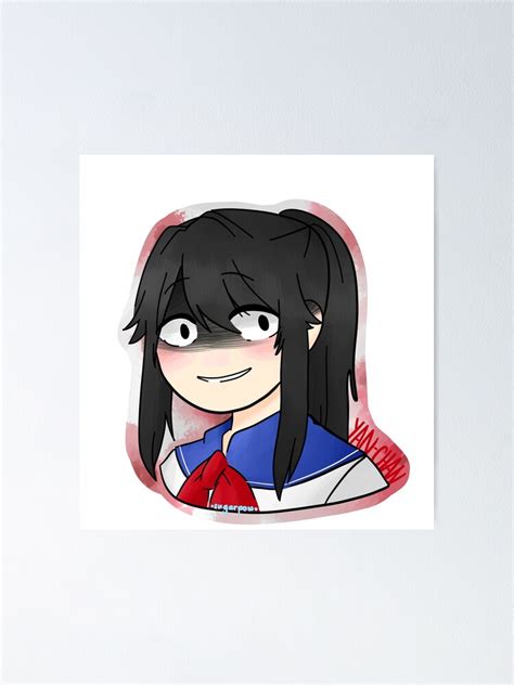 Yandere Chan From Yandere Simulator Poster For Sale By Sugarpow