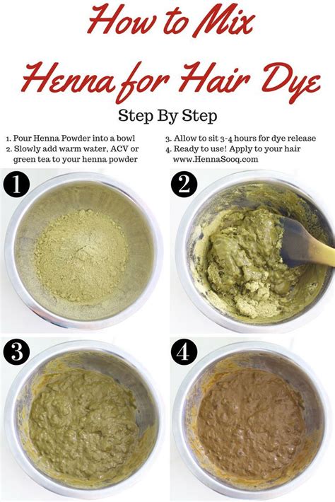 1 Pour Henna Powder Into A Bowl 2 Slowly Add Warm Water Acv Or Green