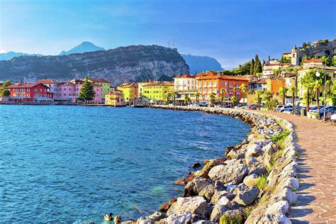 Lago Di Garda Town Of Torbole Panoramic View Photograph By Brch Photography