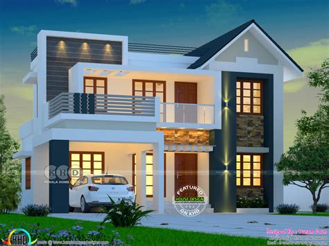 Awesome Budget Friendly Mixed Roof Home Kerala Home Design And Floor