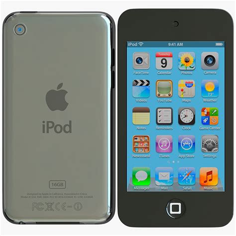 Apple Ipod Touch 16gb 4th Generation 3d Model 49 3ds Max Obj C4d