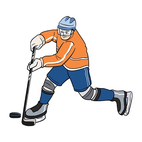 Try to draw this line without using a ruler. How to Draw a Hockey Player | Drawing tutorial easy, Easy ...
