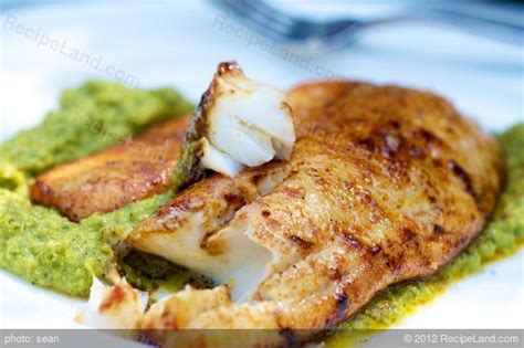 Many cooks only grill thick fish steaks because thin fillets break and fall into the fire. Great Grilled Flounder recipe | RecipeLand.com