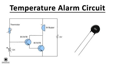 An Electronic Circuit With Thermometer And Capacitor