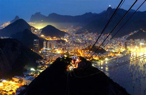 View Of Rio De Janeiro At Night From The Pão De Açúcar Sugarloaf