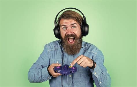 Happy Gamer Play Computer Games Man Playing Video Games Online Game