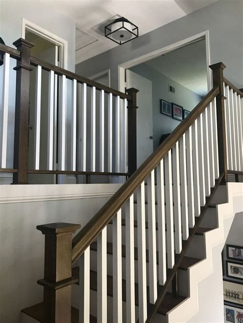 Not only is painting banisters is an economical alternative to staining, it also just looks really what about white to match the spindles? Stair Transformation That Changed Our Home - The Before ...