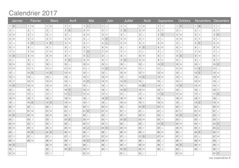 Calendrier 2017 à Imprimer Pdf Et Excel Icalendrier