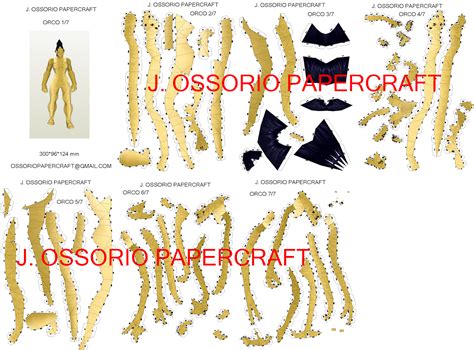 OSSORIO RECORTABLES DE PAPEL Ossorio Papercraft Recortable De Un Orco