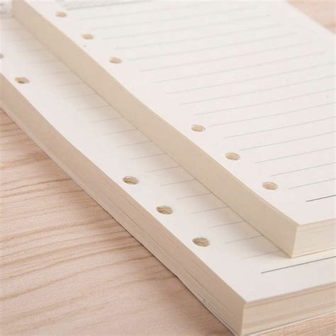 A5 Refill Lined Paper Standard 6 Holes Inserts 90 Sheets Notebookpost