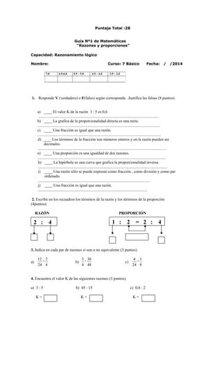 7mo Eva1 Razones Y Proporciones Pdf