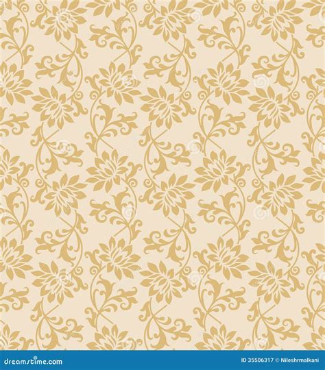 Seamless Fancy Floral Wallpaper Royalty Free Stock Photography Image
