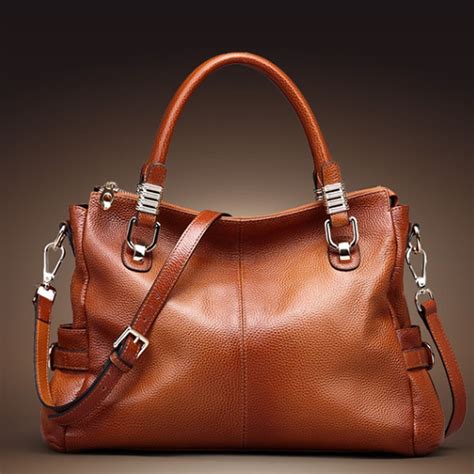 New Genuine Leather Real Leather Tote Shoulder Bag Purse Hobo Handbag