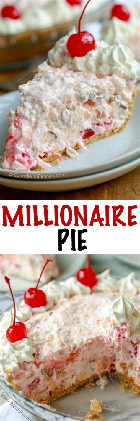 millionaire pie recipe notes