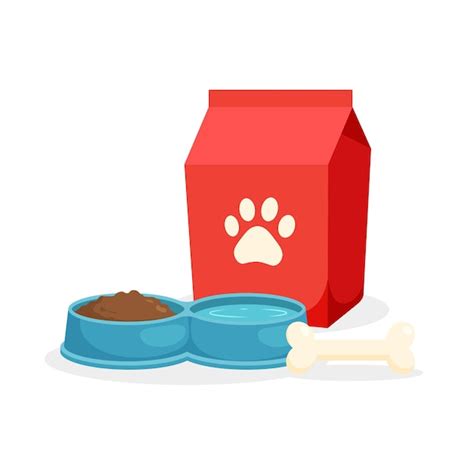 Premium Vector Pet Food Dog Or Cat Bowl With Treats Packaging