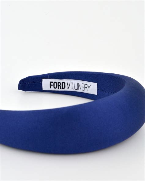Monica Navy Padded Headband By Australian Label Ford Millinery