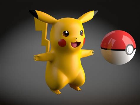Pikachu Pokemon Rigged Modèle 3d In Dessin Animé 3dexport
