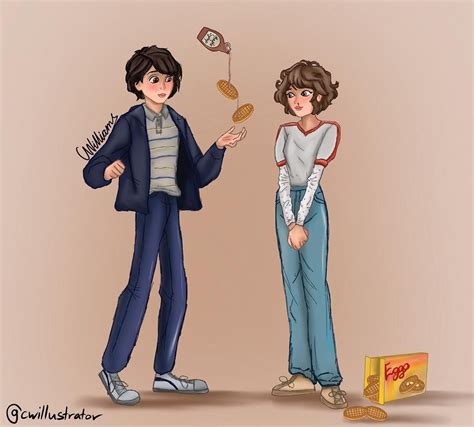 Mike And Eleven Stranger Things 3 Fanart By Cwillustrator Strangerthingsbilly Eleven