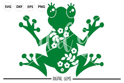 Frog Svg Eps Dxf Png File