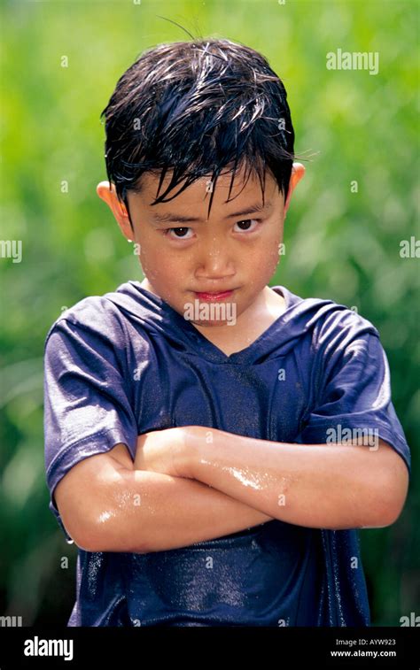 Soaking Wet Boy Stock Photo 3201314 Alamy