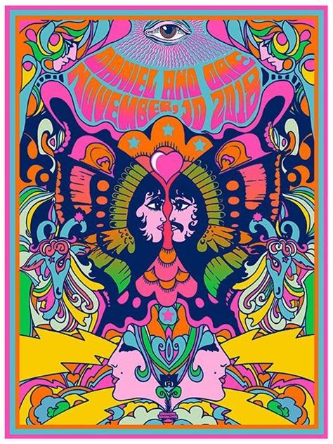 This Psychedelic Poster By Darren Grealish Etsy Psychedelic Poster