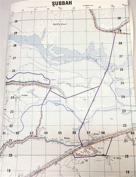 us military full color topographic grid map of iraq 1 50 000 scale subbah enemy militaria