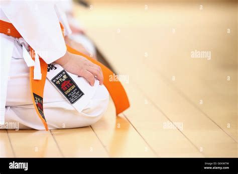 Japanese Kids Karate Class Stock Photo Alamy